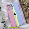 قاب گوشی iPhone 13 Pro آیفون سیلیکونی اورجینال آبرنگی رنگین کمانی پاک کنی درجه یک زیربسته محافظ لنز دار کد 438