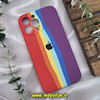 قاب گوشی iPhone 13 Pro Max آیفون سیلیکونی اورجینال رنگین کمانی پاک کنی درجه یک زیربسته محافظ لنز دار کد 634
