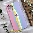 قاب گوشی iPhone 13 Pro Max آیفون سیلیکونی اورجینال رنگین کمانی پاک کنی درجه یک زیربسته محافظ لنز دار کد 636