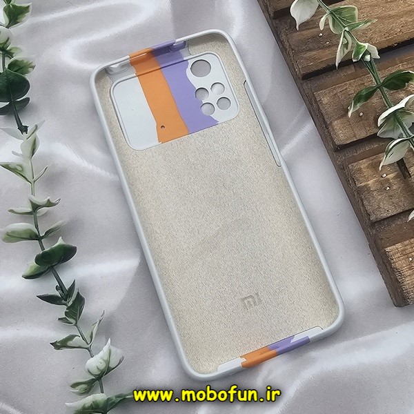 قاب گوشی Poco M4 Pro 4G شیائومی سیلیکونی اورجینال آبرنگی رنگین کمانی پاک کنی درجه یک زیربسته محافظ لنز دار کد 377