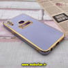قاب گوشی Galaxy A10S سامسونگ طرح ژله ای مای کیس مگ سیف Magsafe گلد لاین دور طلایی محافظ لنز دار شیشه ای یاسی کد 708