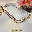 قاب گوشی Galaxy A34 5G سامسونگ طرح پشت طلق شیشه ای شفاف اورجینال برند FASHION CASE طلایی کد 512