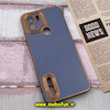 قاب گوشی Redmi A1 Plus - Redmi A2 Plus - Poco C50 شیائومی طرح ژله ای دبل متال مای کیس مگ سیف Magsafe گلد لاین دور طلایی محافظ لنز دار شیشه ای آبی فیلی کد 197