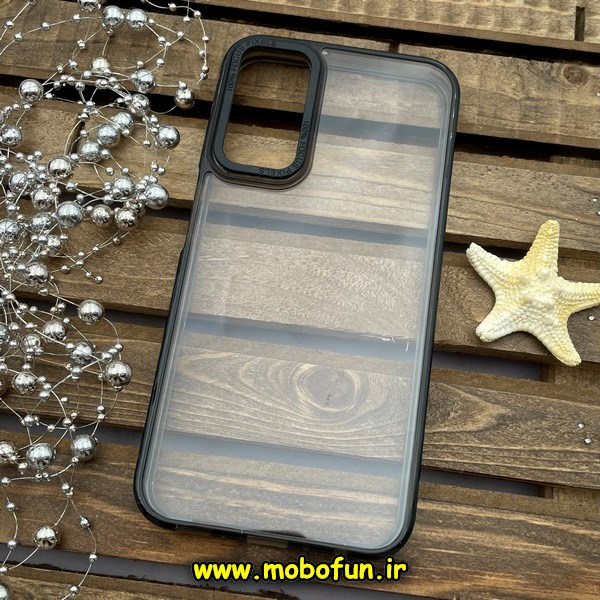 قاب گوشی Galaxy A24 4G سامسونگ اورجینال متال کیس Metal پیکسل Pixel طرح پشت طلق شفاف دور سیلیکونی مشکی کد 352