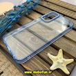 قاب گوشی Galaxy A24 4G سامسونگ اورجینال متال کیس Metal پیکسل Pixel طرح پشت طلق شفاف دور سیلیکونی آبی روشن کد 354