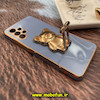 قاب گوشی Galaxy A32 4G سامسونگ طرح ژله ای خرسی تدی استندشو مای کیس گلد لاین دور طلایی محافظ لنز دار آبی فیلی کد E42-171831