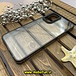 قاب گوشی Galaxy A32 4G سامسونگ اورجینال متال کیس Metal پیکسل Pixel طرح پشت طلق شفاف دور سیلیکونی مشکی کد 1040
