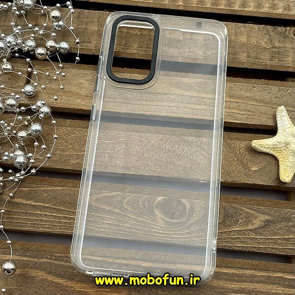 قاب گوشی Galaxy A32 4G سامسونگ اورجینال متال کیس Metal پیکسل Pixel طرح پشت طلق شفاف دور سیلیکونی بی رنگ کد 1043