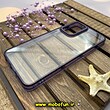 قاب گوشی Galaxy A33 5G سامسونگ اورجینال متال کیس Metal پیکسل Pixel طرح پشت طلق شفاف دور سیلیکونی بنفش کد 610