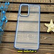 قاب گوشی Galaxy A33 5G سامسونگ اورجینال متال کیس Metal پیکسل Pixel طرح پشت طلق شفاف دور سیلیکونی آبی روشن کد 611