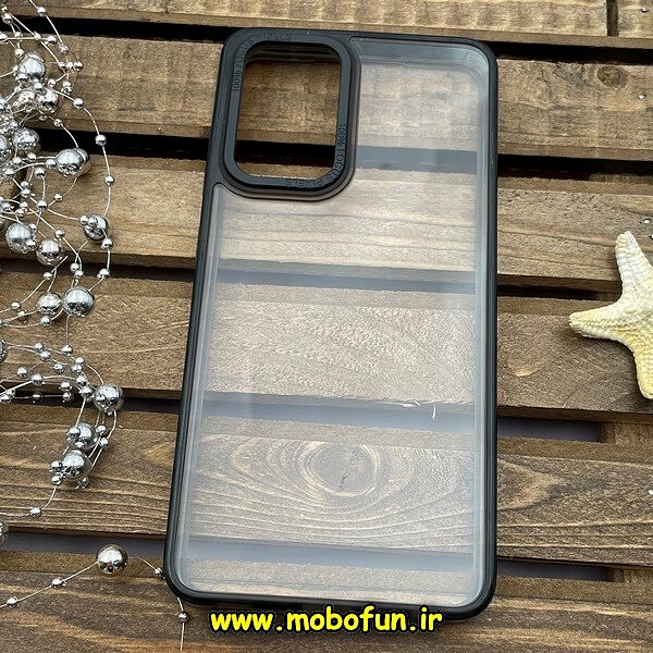 قاب گوشی Galaxy A52 4G - Galaxy A52 5G - Galaxy A52S سامسونگ اورجینال متال کیس Metal پیکسل Pixel طرح پشت طلق شفاف دور سیلیکونی مشکی کد 1246
