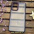 قاب گوشی Galaxy A52 4G - Galaxy A52 5G - Galaxy A52S سامسونگ اورجینال متال کیس Metal پیکسل Pixel طرح پشت طلق شفاف دور سیلیکونی بنفش کد 1247