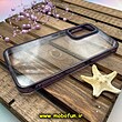 قاب گوشی Galaxy A54 5G سامسونگ اورجینال متال کیس Metal پیکسل Pixel طرح پشت طلق شفاف دور سیلیکونی بنفش کد 638