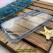 قاب گوشی Galaxy A54 5G سامسونگ اورجینال متال کیس Metal پیکسل Pixel طرح پشت طلق شفاف دور سیلیکونی آبی روشن کد 639