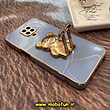 قاب گوشی Redmi Note 9s - Redmi Note 9 Pro شیائومی طرح ژله ای خرسی تدی استندشو مای کیس گلد لاین دور طلایی محافظ لنز دار آبی فیلی کد 1043