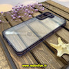 قاب گوشی Galaxy S21 FE سامسونگ اورجینال متال کیس Metal پیکسل Pixel طرح پشت طلق شفاف دور سیلیکونی بنفش کد 658