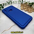 قاب گوشی Galaxy A10S سامسونگ سیلیکونی ژله ای پافر PC پفکی آبی کاربنی کد 720