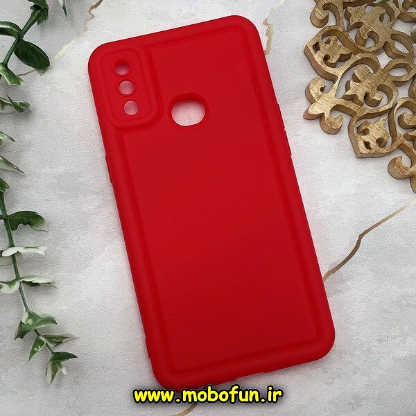 قاب گوشی Galaxy A10S سامسونگ سیلیکونی ژله ای پافر PC پفکی قرمز کد 723