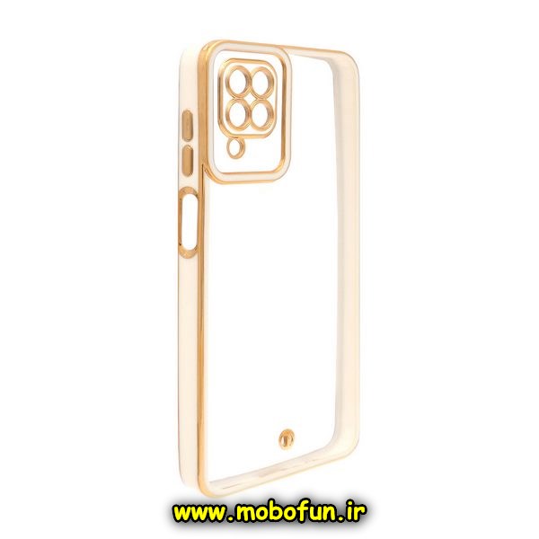 قاب گوشی Galaxy A12 سامسونگ طرح الکتروپلیتینگ ژله ای شفاف اورجینال محافظ لنز دار سفید کد 1442