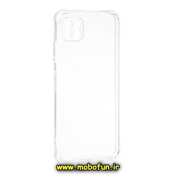 قاب گوشی Galaxy A22 5G سامسونگ طرح ژله ای شفاف بی رنگ ایربگ دار محافظ لنز دار کپسولی کد 350