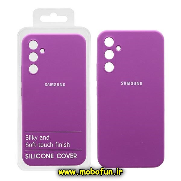 قاب گوشی Galaxy A34 5G سامسونگ سیلیکونی اورجینال سورا SORA پاک کنی درجه یک زیربسته محافظ لنز دار بنفش کد 519