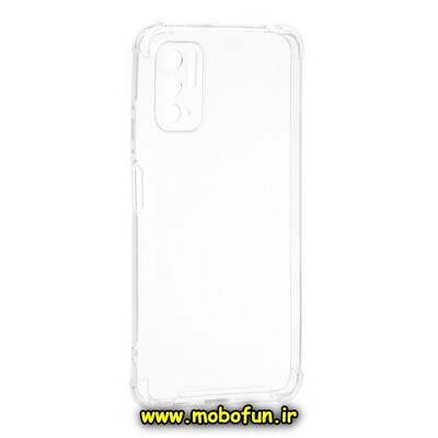 قاب گوشی Poco M3 Pro - Redmi Note 10 5G - Redmi Note 11 SE شیائومی طرح ژله ای شفاف بی رنگ ایربگ دار محافظ لنز دار کپسولی کد 292
