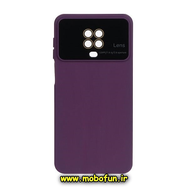 قاب گوشی Redmi Note 9s - Redmi Note 9 Pro شیائومی سیلیکونی Camera Lens زیر بسته محافظ لنز دار بنفش کد 1048