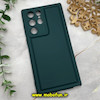 قاب گوشی Galaxy S22 Ultra سامسونگ سیلیکونی ژله ای پافر PC پفکی سبز تیره کد 408