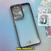 قاب گوشی Xiaomi 13 Lite شیائومی طرح الکتروپلیتینگ ژله ای شفاف اورجینال محافظ لنز دار شیشه ای سرمه ای کد 66