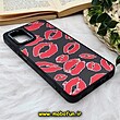 قاب گوشی Galaxy A12 - Galaxy M12 سامسونگ پشت گلس آینه ای CASETIFY طرح بوسه مات محافظ لنزدار مشکی کد 1471