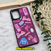 قاب گوشی Galaxy A04S - Galaxy A13 4G - Galaxy M13 4G - Galaxy M23 5G - Galaxy F23 5G سامسونگ پشت گلس آینه ای CASETIFY طرح باربی Barbie مات محافظ لنزدار مشکی کد 817