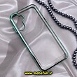 قاب گوشی Galaxy A14 4G - Galaxy A14 5G سامسونگ طرح پشت طلق شیشه ای شفاف اورجینال برند FASHION CASE سبز روشن کد 665