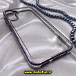 قاب گوشی Galaxy A14 4G - Galaxy A14 5G سامسونگ طرح پشت طلق شیشه ای شفاف اورجینال برند FASHION CASE بنفش کد 666
