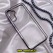 قاب گوشی Galaxy A14 4G - Galaxy A14 5G سامسونگ طرح پشت طلق شیشه ای شفاف اورجینال برند FASHION CASE بنفش کد 666