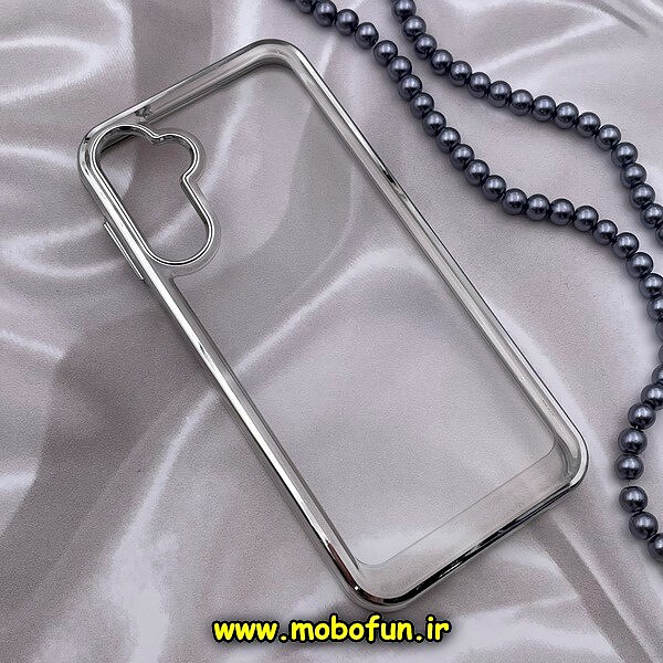 قاب گوشی Galaxy A14 4G - Galaxy A14 5G سامسونگ طرح پشت طلق شیشه ای شفاف اورجینال برند FASHION CASE نقره ای کد 667