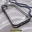 قاب گوشی Galaxy A14 4G - Galaxy A14 5G سامسونگ طرح پشت طلق شیشه ای شفاف اورجینال برند FASHION CASE مشکی کد 668