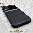 قاب گوشی Galaxy A14 4G - Galaxy A14 5G سامسونگ طرح چرم و گلس دلیکات DELICATE محافظ لنز دار مشکی کد 686