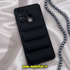 قاب گوشی Galaxy A21S سامسونگ سیلیکون ژله ای پافر PC زیر بسته محافظ لنز دار مشکی کد 30411