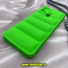 قاب گوشی Galaxy A21S سامسونگ سیلیکون ژله ای پافر PC زیر بسته محافظ لنز دار سبز فسفری کد 859
