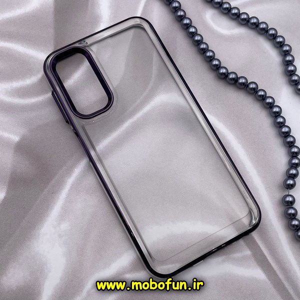 قاب گوشی Galaxy A24 4G سامسونگ طرح پشت طلق شیشه ای شفاف اورجینال برند FASHION CASE بنفش کد 373