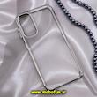 قاب گوشی Galaxy A24 4G سامسونگ طرح پشت طلق شیشه ای شفاف اورجینال برند FASHION CASE نقره ای کد 374