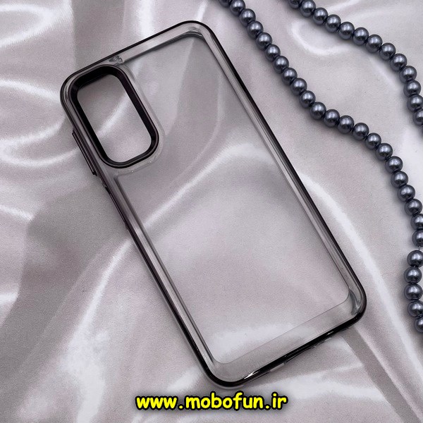 قاب گوشی Galaxy A24 4G سامسونگ طرح پشت طلق شیشه ای شفاف اورجینال برند FASHION CASE مشکی کد 375