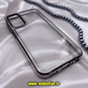 قاب گوشی Galaxy A24 4G سامسونگ طرح پشت طلق شیشه ای شفاف اورجینال برند FASHION CASE مشکی کد 375