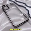 قاب گوشی Galaxy A24 4G سامسونگ طرح پشت طلق شیشه ای شفاف اورجینال برند FASHION CASE مشکی کد 375