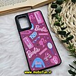 قاب گوشی Galaxy A32 4G سامسونگ پشت گلس آینه ای CASETIFY طرح باربی Barbie مات محافظ لنزدار مشکی کد 1072