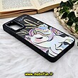 قاب گوشی Galaxy A32 4G سامسونگ پشت گلس آینه ای CASETIFY طرح یونیکورن تک شاخ مات محافظ لنزدار مشکی کد 1078
