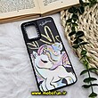 قاب گوشی Galaxy A32 4G سامسونگ پشت گلس آینه ای CASETIFY طرح یونیکورن تک شاخ مات محافظ لنزدار مشکی کد 1078
