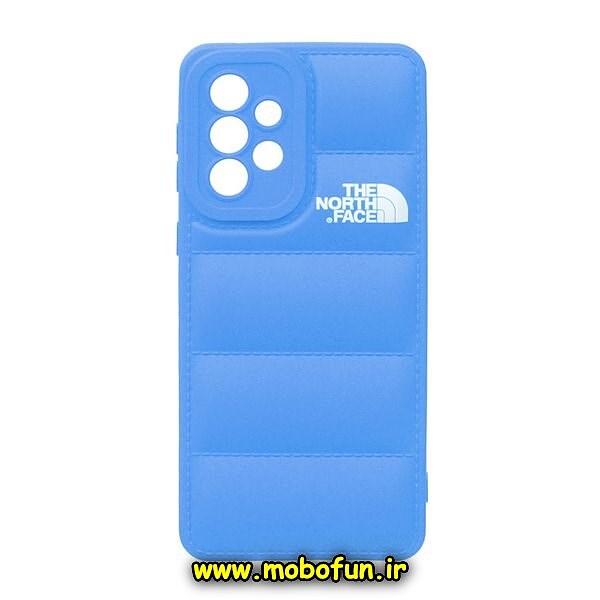 قاب گوشی Galaxy A33 سامسونگ سیلیکون ژله ای پافر PC زیر بسته محافظ لنز دار THE NORTH FACE آبی کد 618