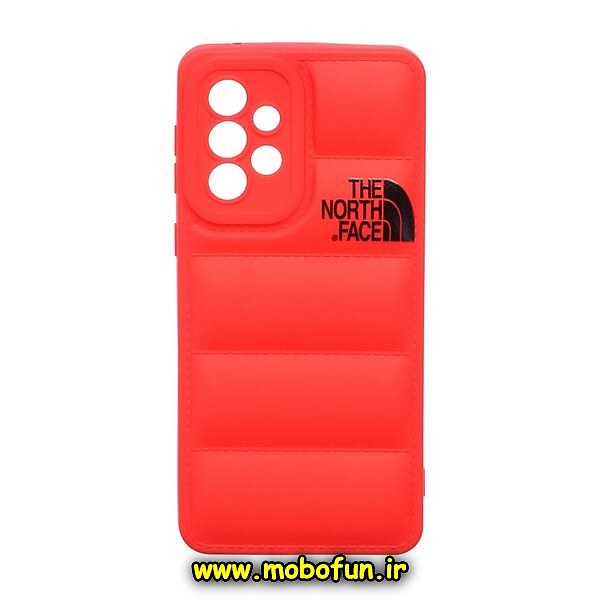 قاب گوشی Galaxy A33 سامسونگ سیلیکون ژله ای پافر PC زیر بسته محافظ لنز دار THE NORTH FACE قرمز کد 621
