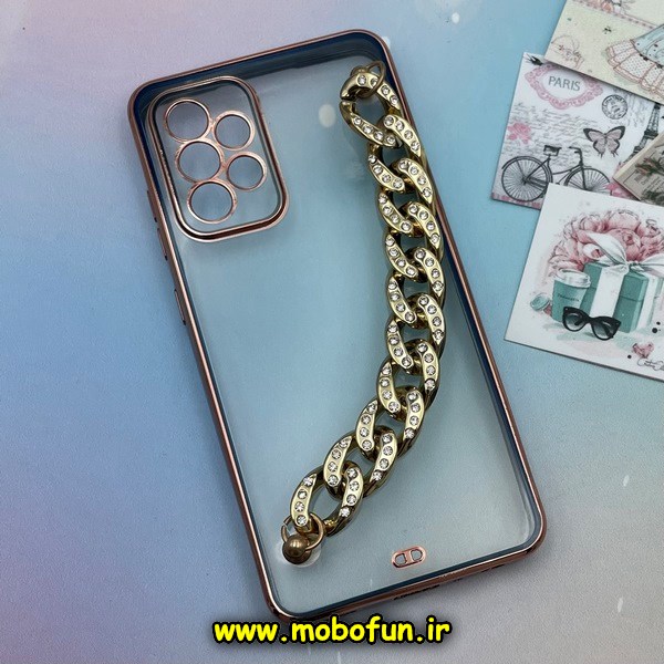 قاب گوشی Galaxy A52 4G - Galaxy A52 5G - Galaxy A52S سامسونگ طرح الکتروپلیتینگ ژله ای شفاف اورجینال دستبندی کارتیر محافظ لنز دار سرمه ای کد 1266